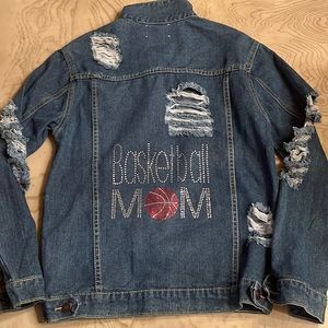 Basketball mom denim jacket